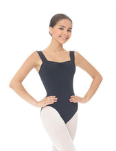 Load image into Gallery viewer, Mondor Matrix Wide Strap Leotard in Black