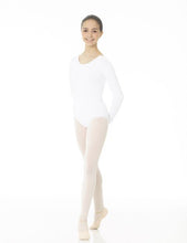 Load image into Gallery viewer, Mondor Essentials Long Sleeve Leotard in White